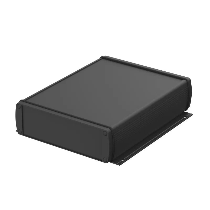 Bopla Aluminium General Purpose Flanged Enclosure IP65, Black Lid, 52 mm x 169 mm x 52 mm 84316200.HMT1 ABPH 1600-0200 WL