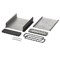 Bopla Aluminium General Purpose Flanged Enclosure IP65, Black Lid, 52 mm x 169 mm x 52 mm 84316200.HMT1 ABPH 1600-0200 WL