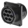 TE Connectivity Circular Connector 7 Contacts Panel Mount Socket Female CPC Series 206227-1 600V 32A Glass Filled Nylon
