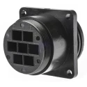 TE Connectivity Circular Connector 7 Contacts Panel Mount Socket Female CPC Series 206227-1 600V 32A Glass Filled Nylon