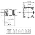 TE Connectivity Circular Connector 7 Contacts Panel Mount Socket Female CPC Series 206227-1 600V 32A Glass Filled Nylon