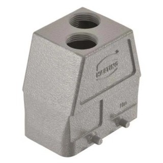 HARTING Han B Range Heavy Duty Power Connector Hood 2 Lever Die Cast Aluminium IP65 09300100460