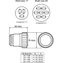 TE Connectivity Circular Connector 3 Contacts, Cable Mount, Standard Size, Plug Male, CPC Series 206426-1