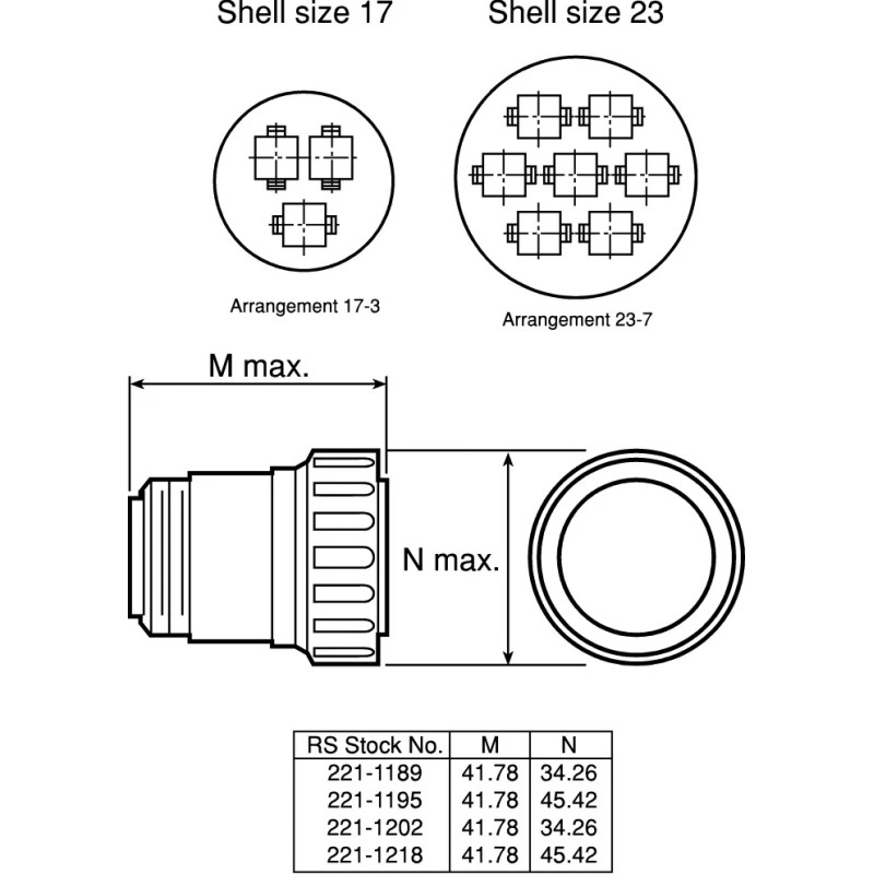 TE Connectivity Circular Connector 3 Contacts, Cable Mount, Standard Size, Plug Male, CPC Series 206426-1