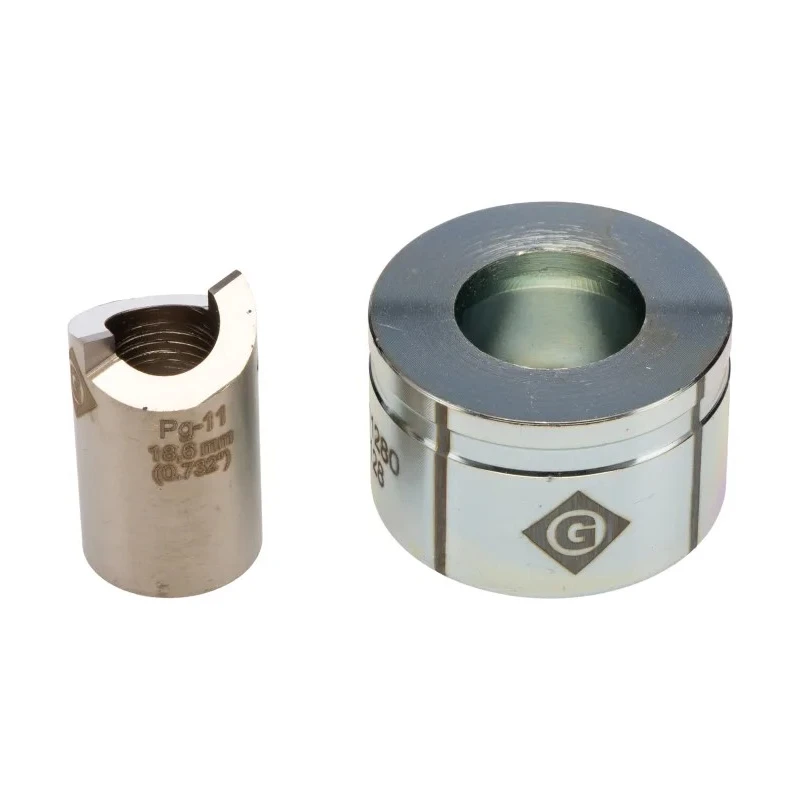 Greenlee 1 Piece Punch & Die Set, Circular Hole 18.6 mm, Hydraulic Operation, Cutting Capacity 3.5 mm 50069535