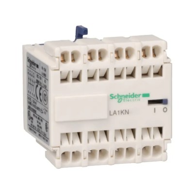 Schneider Electric Auxiliary Contact, 4 Contacts, 1 NO/3 NC, Spring Terminal, 10 A, 600V AC, LA1KN133