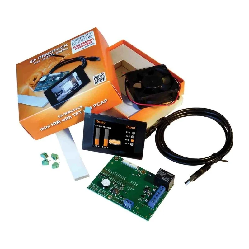 Display Visions Display Interface Kit EA DEMOPACK-RELAY with 2.8 Inches IPS TFT PCAP and Relay Output