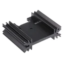 Fischer Elektronik Heatsink, Aluminium Black Finish, 7°C/W Thermal Resistance, 12.7 mm Height, 38.1 mm Length SK409-38,1STC
