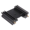 Fischer Elektronik Heatsink, Aluminium Black Finish, 7°C/W Thermal Resistance, 12.7 mm Height, 38.1 mm Length SK409-38,1STC