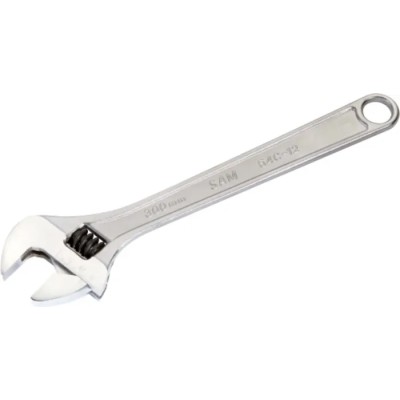 SAM Adjustable Spanner with 30 mm Jaw Capacity, 255mm Overall Length, Chrome Finish 54-C10