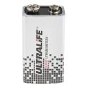 Ultralife Lithium Manganese Dioxide 9V Battery 1.2Ah Standard Termination 26.5mm x 17.5mm x 48.5mm 37g 39170005