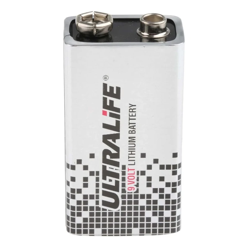 Ultralife Lithium Manganese Dioxide 9V Battery 1.2Ah Standard Termination 26.5mm x 17.5mm x 48.5mm 37g 39170005