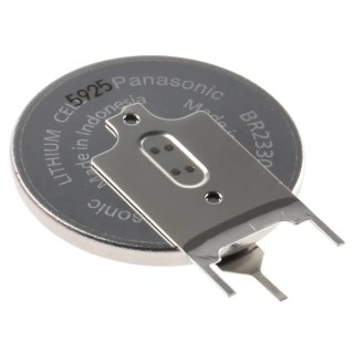 Panasonic Lithium Polycarbon Monofluoride Button Battery BR-2330/GVN, 3 V, 225mAh Capacity, 23 mm Diameter