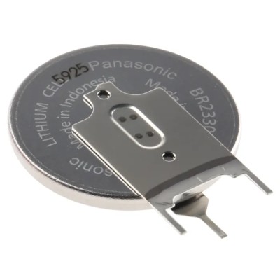 Panasonic Lithium Polycarbon Monofluoride Button Battery BR-2330/GVN, 3 V, 225mAh Capacity, 23 mm Diameter