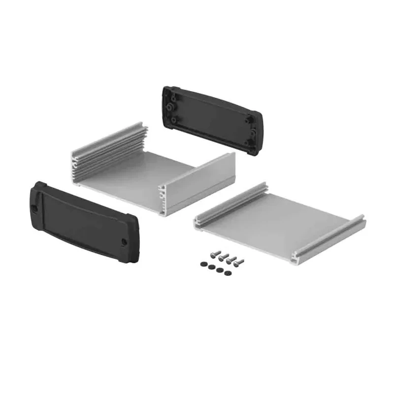 Bopla Aluminium General Purpose Enclosure with Black Lid IP40 42 mm x 120 mm x 100 mm 83246100.HMT1 ELPH 1240-0100