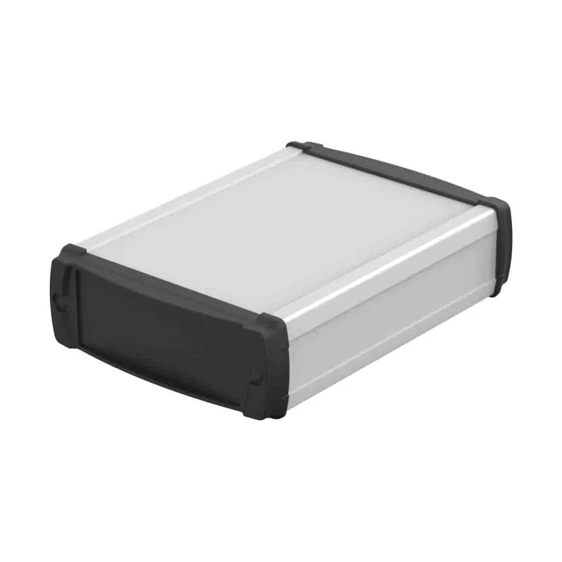Bopla Aluminium General Purpose Enclosure with Black Lid, IP40, 42 mm x 120 mm x 150 mm 83246150.HMT1 ELPH 1240-0150