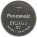 Panasonic Lithium Polycarbon Monofluoride Button Battery 3 V Nominal Voltage 190 mAh Capacity 20 mm Diameter BR-2032/BN