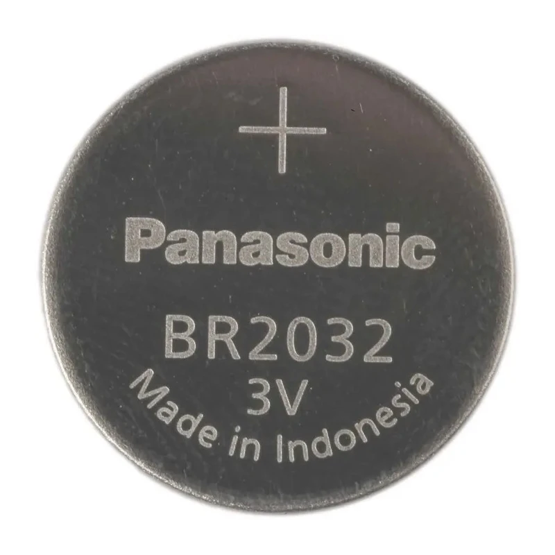 Panasonic Lithium Polycarbon Monofluoride Button Battery 3 V Nominal Voltage 190 mAh Capacity 20 mm Diameter BR-2032/BN