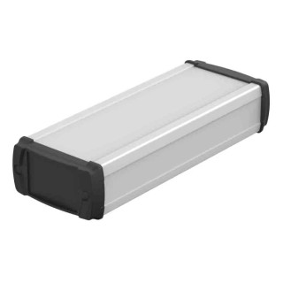 Bopla BOS-Ecoline Series Aluminium General Purpose Enclosure Silver Black Lid 42 mm x 80 mm x 83846200.HMT1 ELPH 840-0200