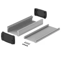 Bopla BOS-Ecoline Series Aluminium General Purpose Enclosure Silver Black Lid 42 mm x 80 mm x 83846200.HMT1 ELPH 840-0200
