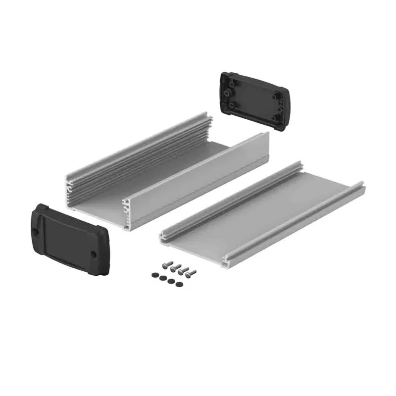Bopla BOS-Ecoline Series Aluminium General Purpose Enclosure Silver Black Lid 42 mm x 80 mm x 83846200.HMT1 ELPH 840-0200
