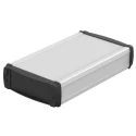 Bopla BOS-Ecoline Series Silver Black Lid Aluminium General Purpose Enclosure, IP40, 42 mm x 83246200.HMT1 ELPH 1240-0200