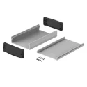 Bopla BOS-Ecoline Series Silver Black Lid Aluminium General Purpose Enclosure, IP40, 42 mm x 83246200.HMT1 ELPH 1240-0200