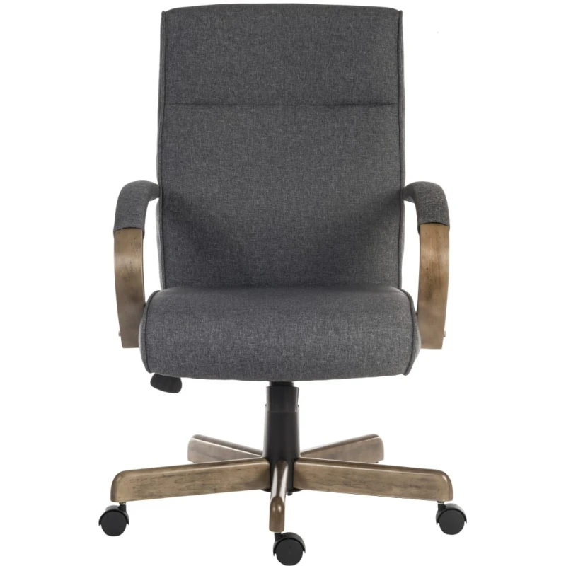 RS PRO Grey Fabric Executive Office Chair, Wheeled, Adjustable Height 470-560mm, 115 kg Capacity 221-6335