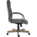 RS PRO Grey Fabric Executive Office Chair, Wheeled, Adjustable Height 470-560mm, 115 kg Capacity 221-6335