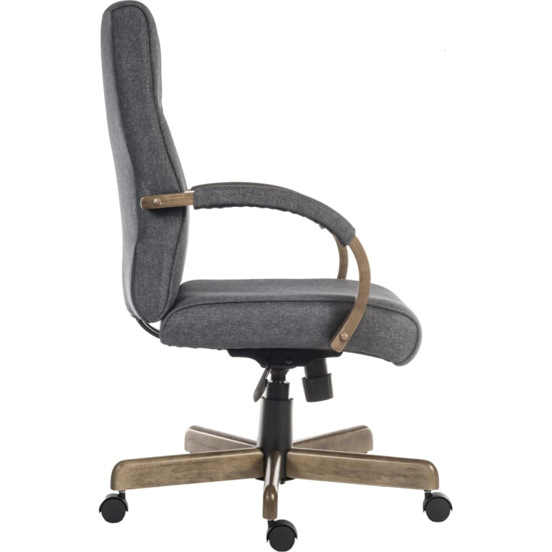 RS PRO Grey Fabric Executive Office Chair, Wheeled, Adjustable Height 470-560mm, 115 kg Capacity 221-6335