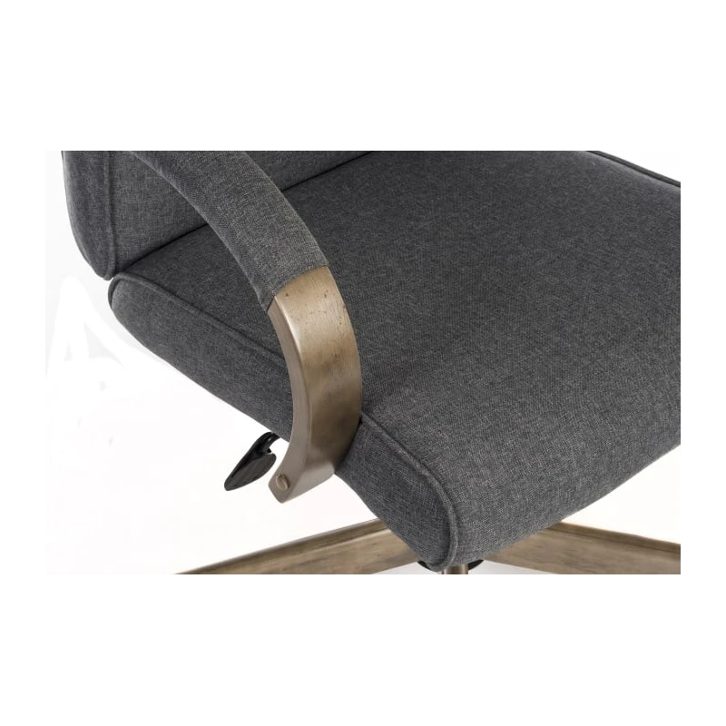 RS PRO Grey Fabric Executive Office Chair, Wheeled, Adjustable Height 470-560mm, 115 kg Capacity 221-6335