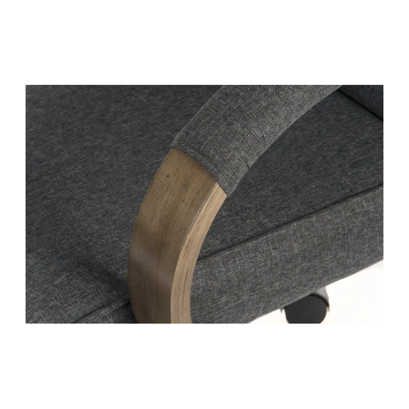 RS PRO Grey Fabric Executive Office Chair, Wheeled, Adjustable Height 470-560mm, 115 kg Capacity 221-6335