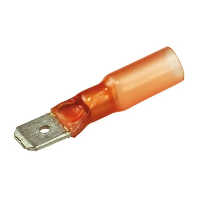 TE Connectivity DuraSeal Red Insulated Female Spade Connector Crimp 6.35 x 0.8 mm Tab Size B-106-4631