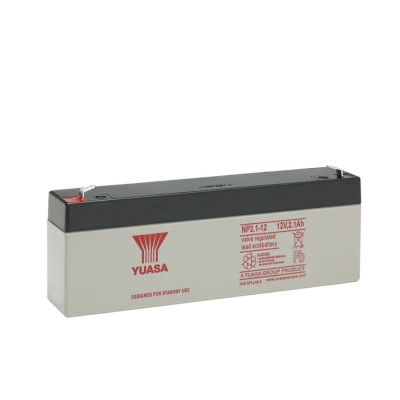 Yuasa 12 V Faston F1 Sealed Lead Acid Battery, 2.1 Ah, 48 mm x 54.5 mm NP2.1-12