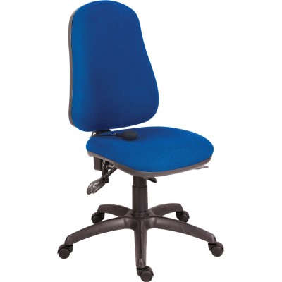 RS PRO Blue Fabric Executive Chair with Adjustable Height, Lumbar Support, and 150 kg Weight Capacity 221-6336