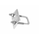 RS PRO Hot Dip Galvanised Steel Beam Clamp C Clamp 55mm Hole Centre 21 x 41 mm Fitting Width 80mm Length 70mm Width 221-6346