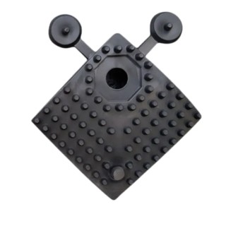 RS PRO Black Anti-Slip Polyvinyl Chloride Interlocking Tile Holes Finish 60 mm x 60 mm x 16 mm 221-7918