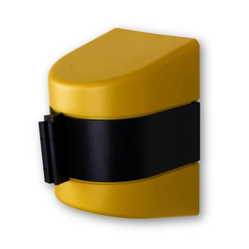 RS PRO Retractable Safety Barrier with Black and Yellow Cloth Tape, ABS Material, 9m Tape Length 221-7883