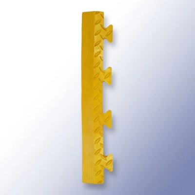 RS PRO Yellow Polyvinyl Chloride Interlocking Anti-Slip Edge Protection Strip 470mm x 470mm x 14mm 221-7922