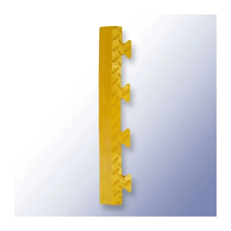RS PRO Yellow Polyvinyl Chloride Interlocking Anti-Slip Edge Protection Strip 470mm x 470mm x 14mm 221-7922