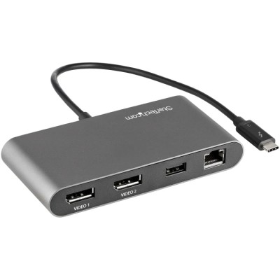 StarTech.com 2 5120 x 2880 pixel Thunderbolt 3 Docking Station with USB 3.0 Ports, DisplayPort, RJ45 Ethernet TB3DKM2DPL
