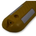 RS PRO Yellow White Rubber D Fender Impact Protector 1m Length 145mm Width 50mm Height 221-7858
