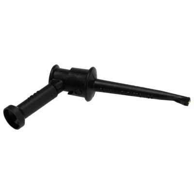 Pomona Black Hook Clip with 3 mm Tip, 60V DC, 5A Current, 4.2 mm Probe Socket, 65 mm Length 4723-0