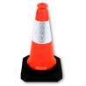 RS PRO Weighted Orange Polyethylene Traffic Cone 500 mm Height with Reflective Tape 221-7861