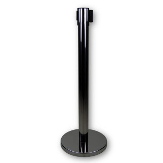 RS PRO Silver Stainless Steel Retractable Safety Barrier, Red Cloth Tape 2m Length, 950mm Height 221-7880