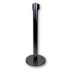 RS PRO Silver Stainless Steel Retractable Safety Barrier, Red Cloth Tape 2m Length, 950mm Height 221-7880