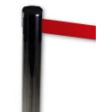 RS PRO Silver Stainless Steel Retractable Safety Barrier, Red Cloth Tape 2m Length, 950mm Height 221-7880