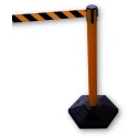 RS PRO Retractable Safety Barrier with 3m Black and Yellow Cloth Tape, Plastic Unplasticised Polyvinyl Chloride 221-7881
