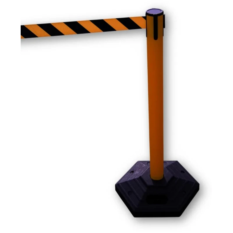 RS PRO Retractable Safety Barrier with 3m Black and Yellow Cloth Tape, Plastic Unplasticised Polyvinyl Chloride 221-7881