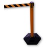 RS PRO Retractable Safety Barrier with 3m Black and Yellow Cloth Tape, Plastic Unplasticised Polyvinyl Chloride 221-7881